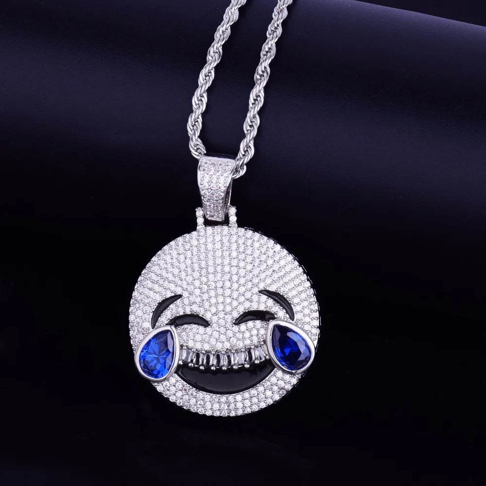 Bling "Laughing Emoji" Pendant II