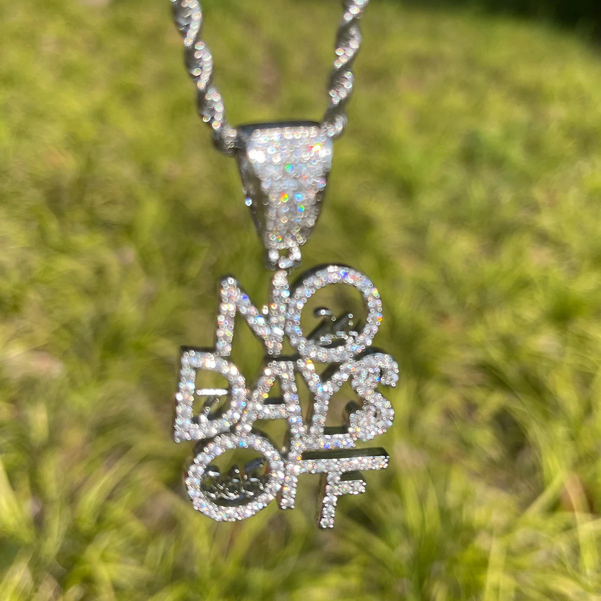 Bling "No Days Off" Pendant