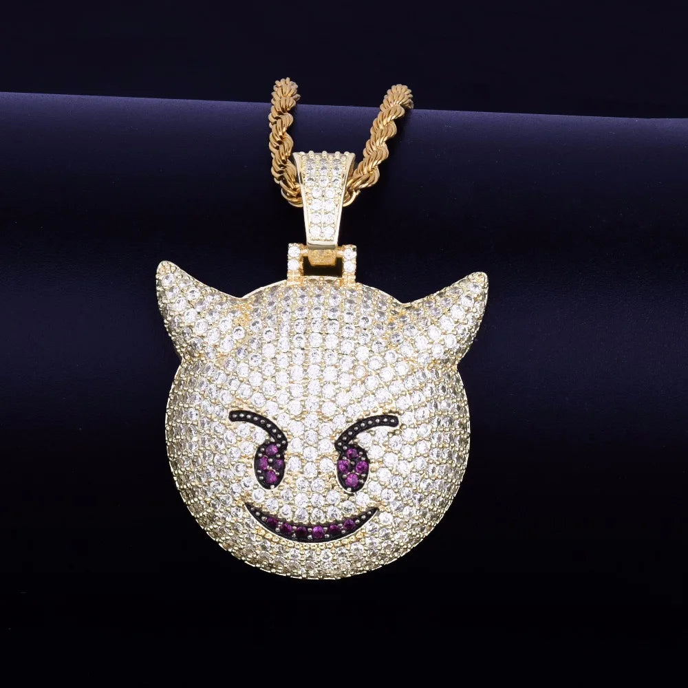 Bling "Demon Emoji" Pendant