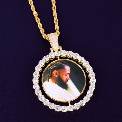 Bling "Spinning Medaillon" Custom Photo