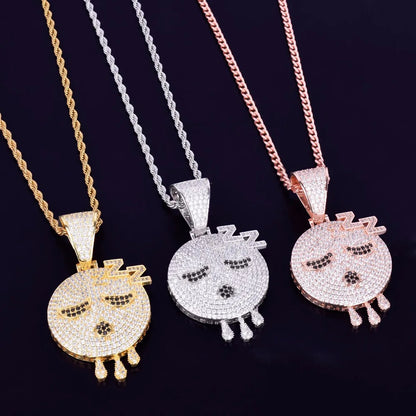 Bling "Zzz Emoji" Pendant