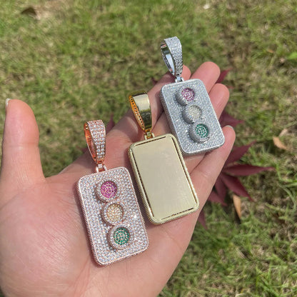 Bling "Traffic Light" Pendant
