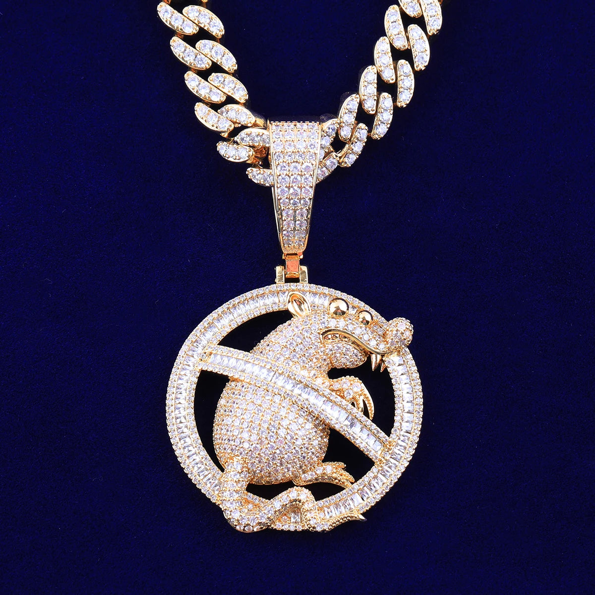 Bling "No Rats Allowed" Pendant