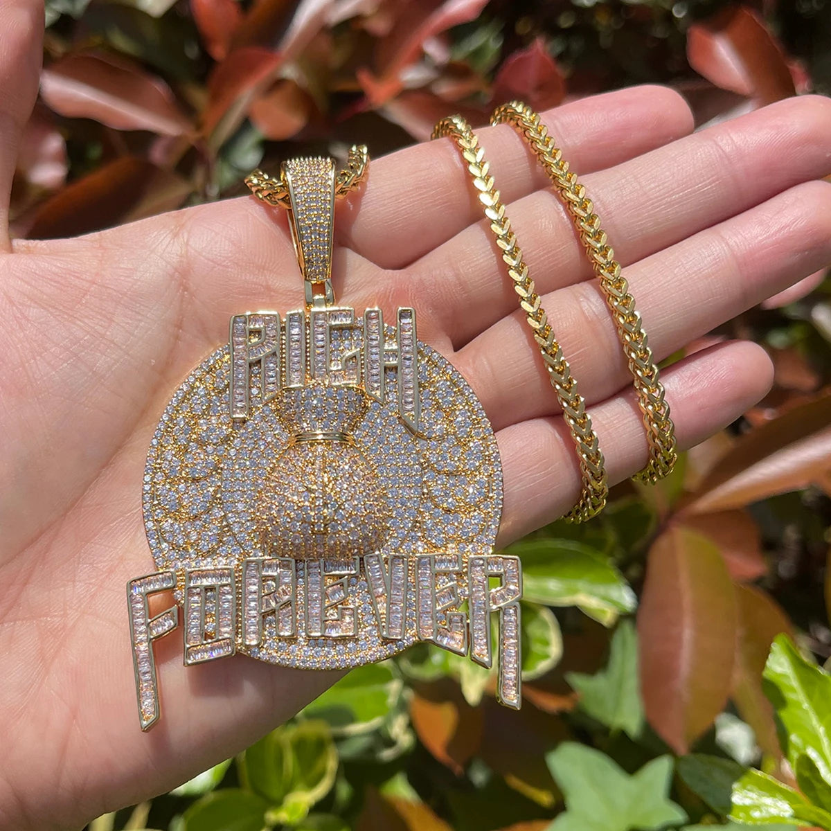 Bling "Rich Forever" Pendant