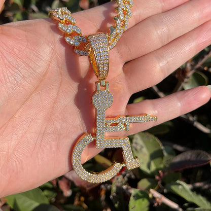 Bling "Wheelchair Shooter" Pendant