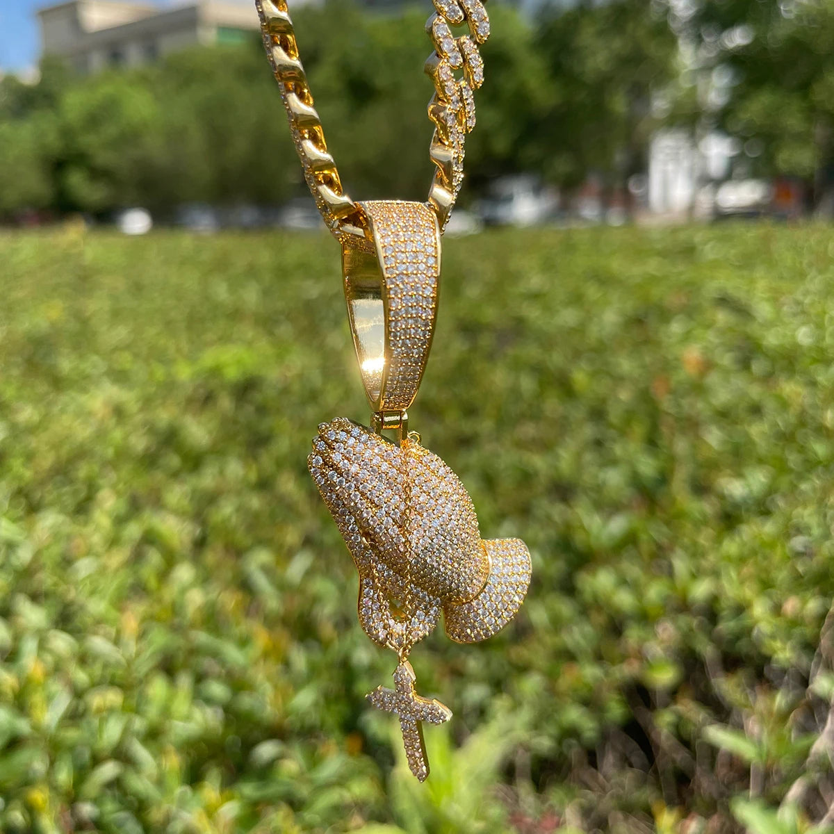 Bling "Prayer" Pendant