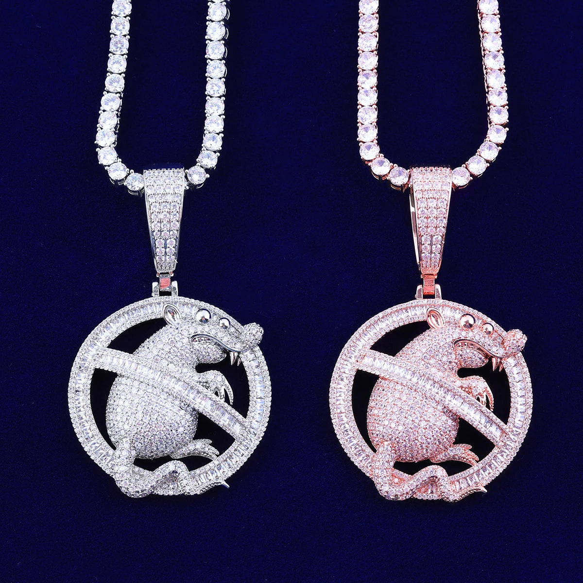 Bling "No Rats Allowed" Pendant