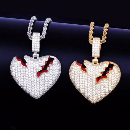 Bling "Broken Heart" Pendant