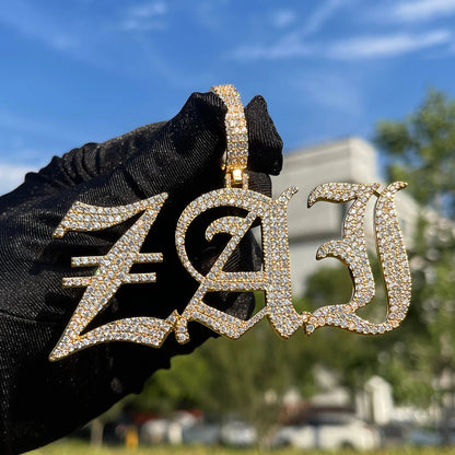 Bling "Old English" Custom Pendant