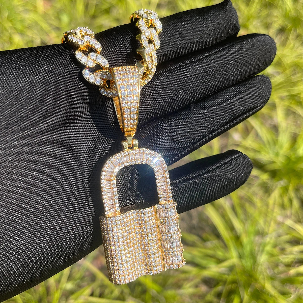 Bling "Lock" Pendant II