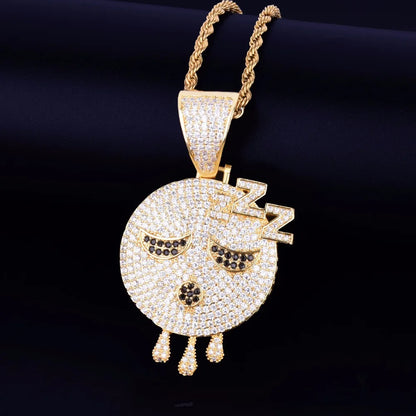Bling "Zzz Emoji" Pendant