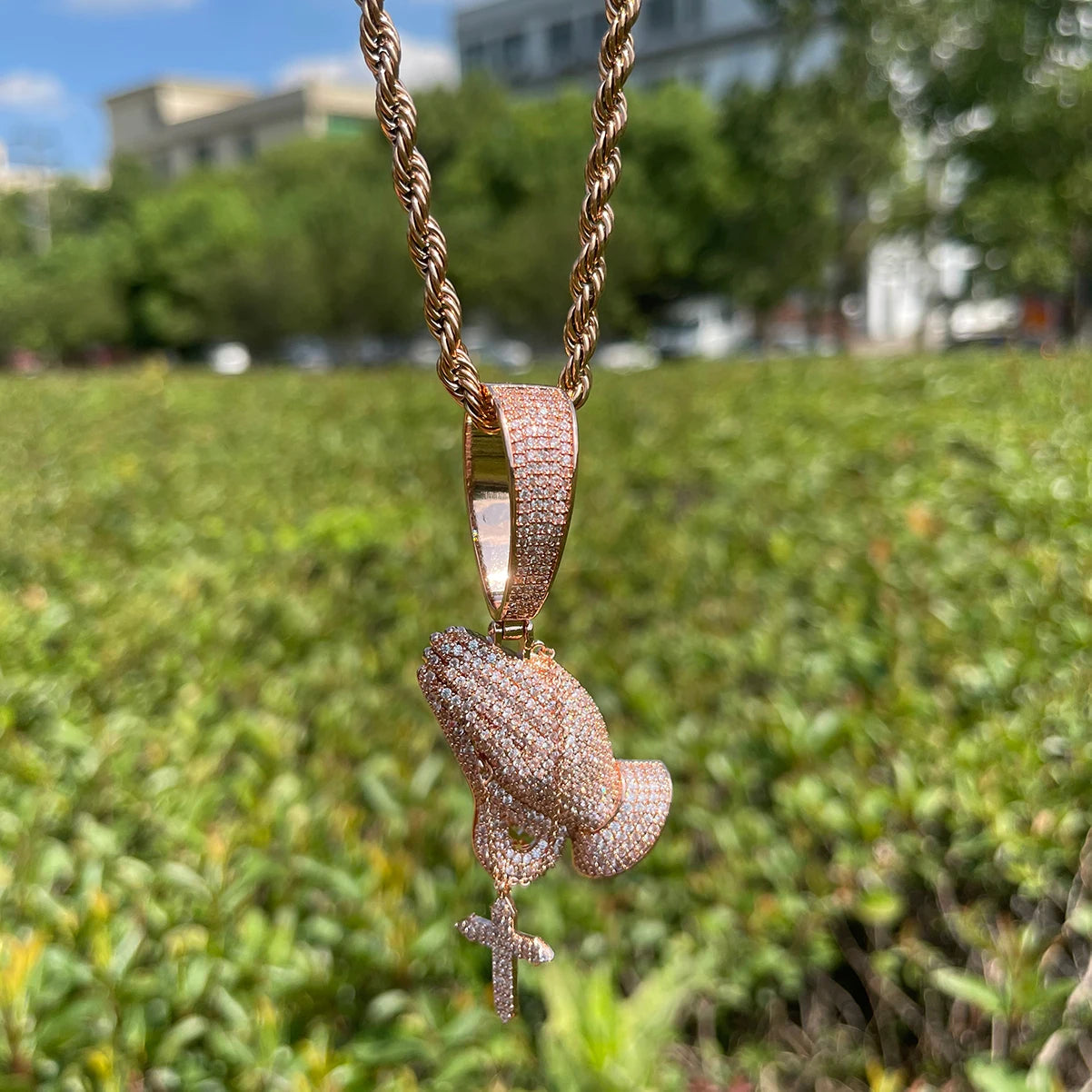 Bling "Prayer" Pendant