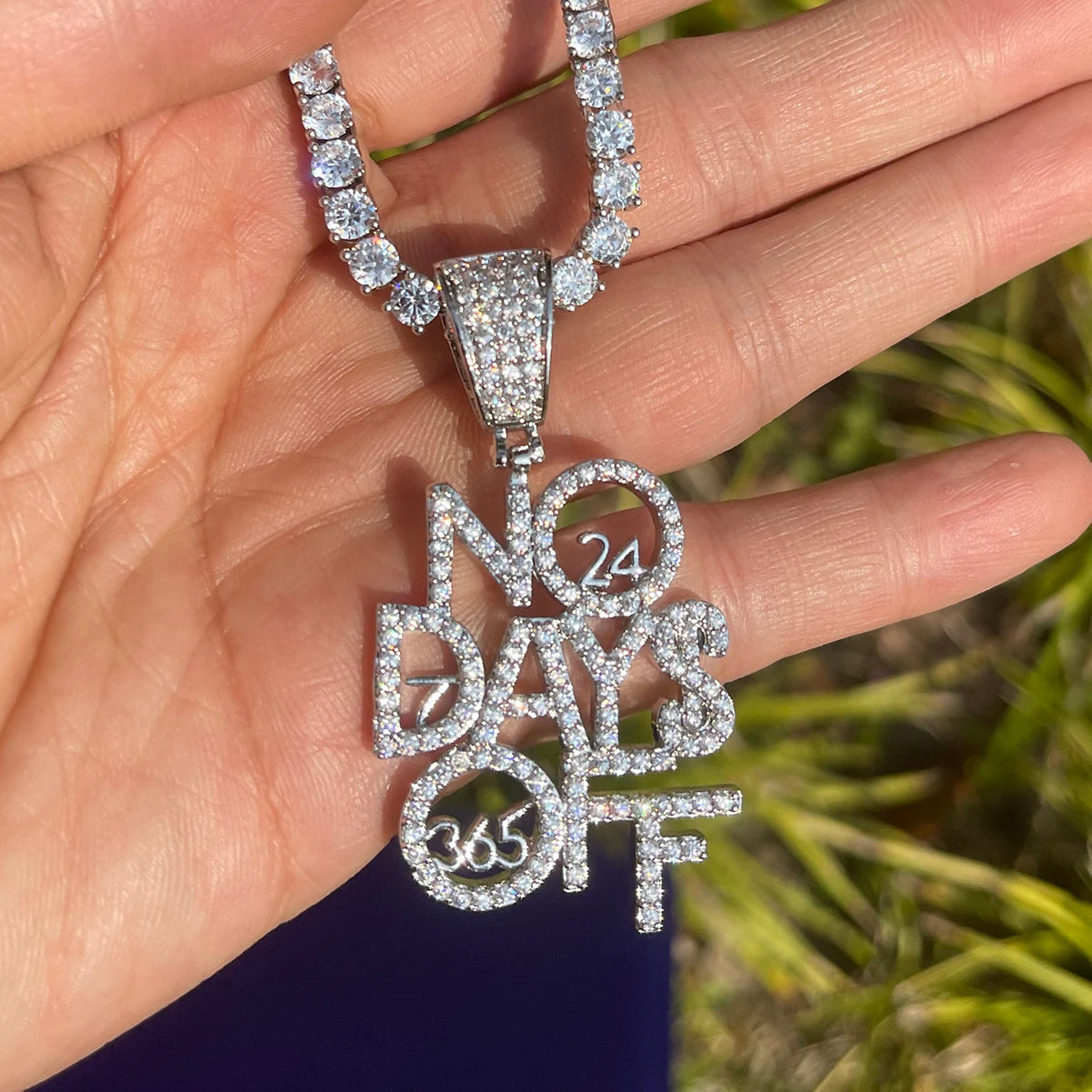 Bling "No Days Off" Pendant