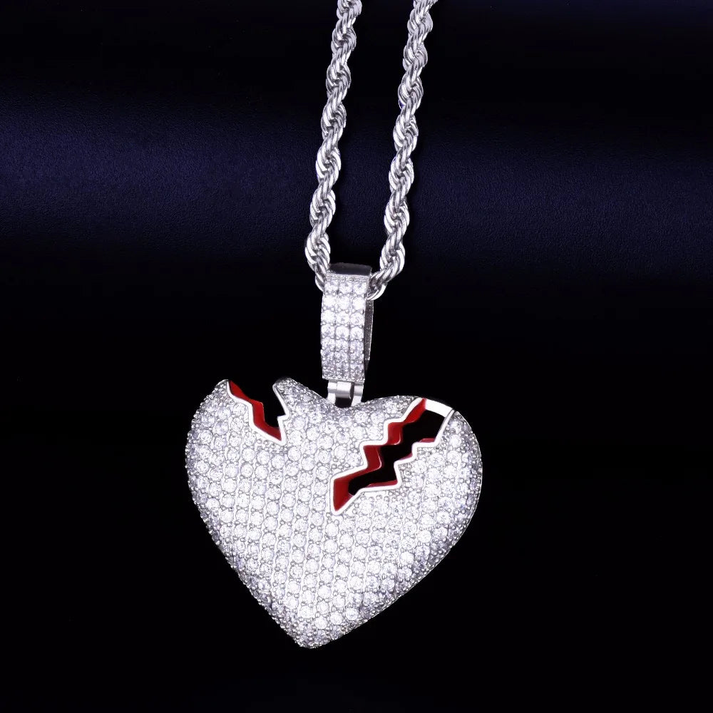 Bling "Broken Heart" Pendant