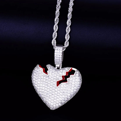 Bling "Broken Heart" Pendant