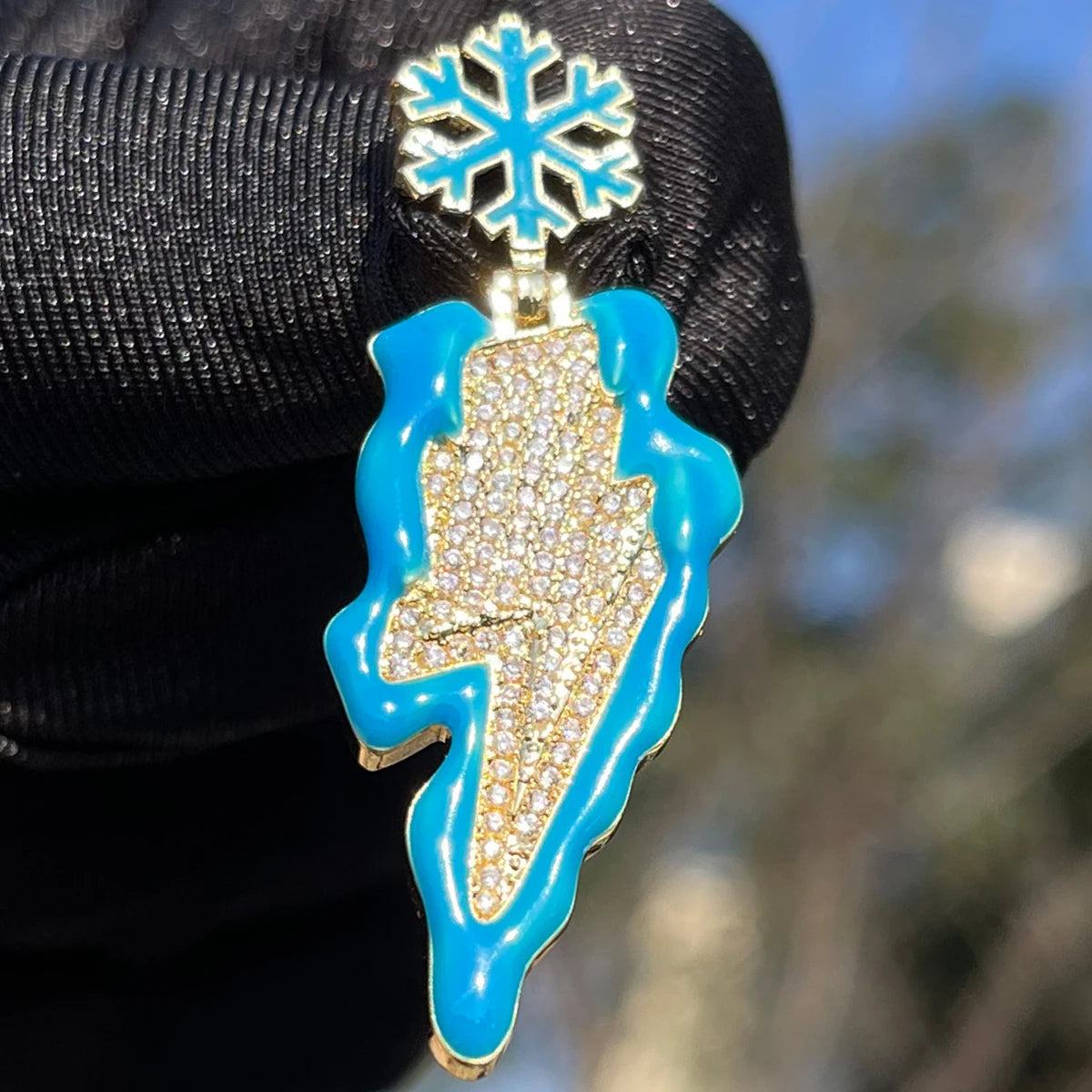 Bling "Snow & Fire Lightning" Pendant
