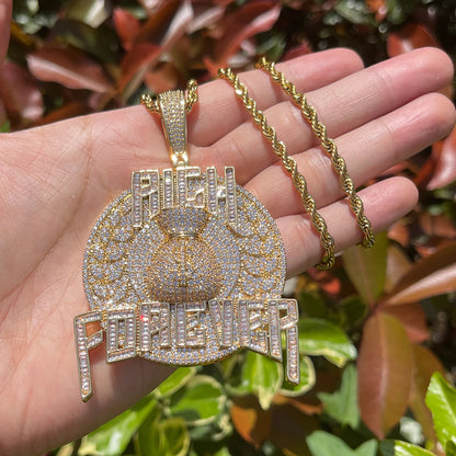 Bling "Rich Forever" Pendant