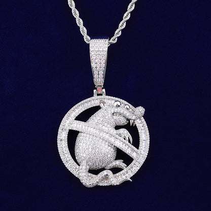Bling "No Rats Allowed" Pendant