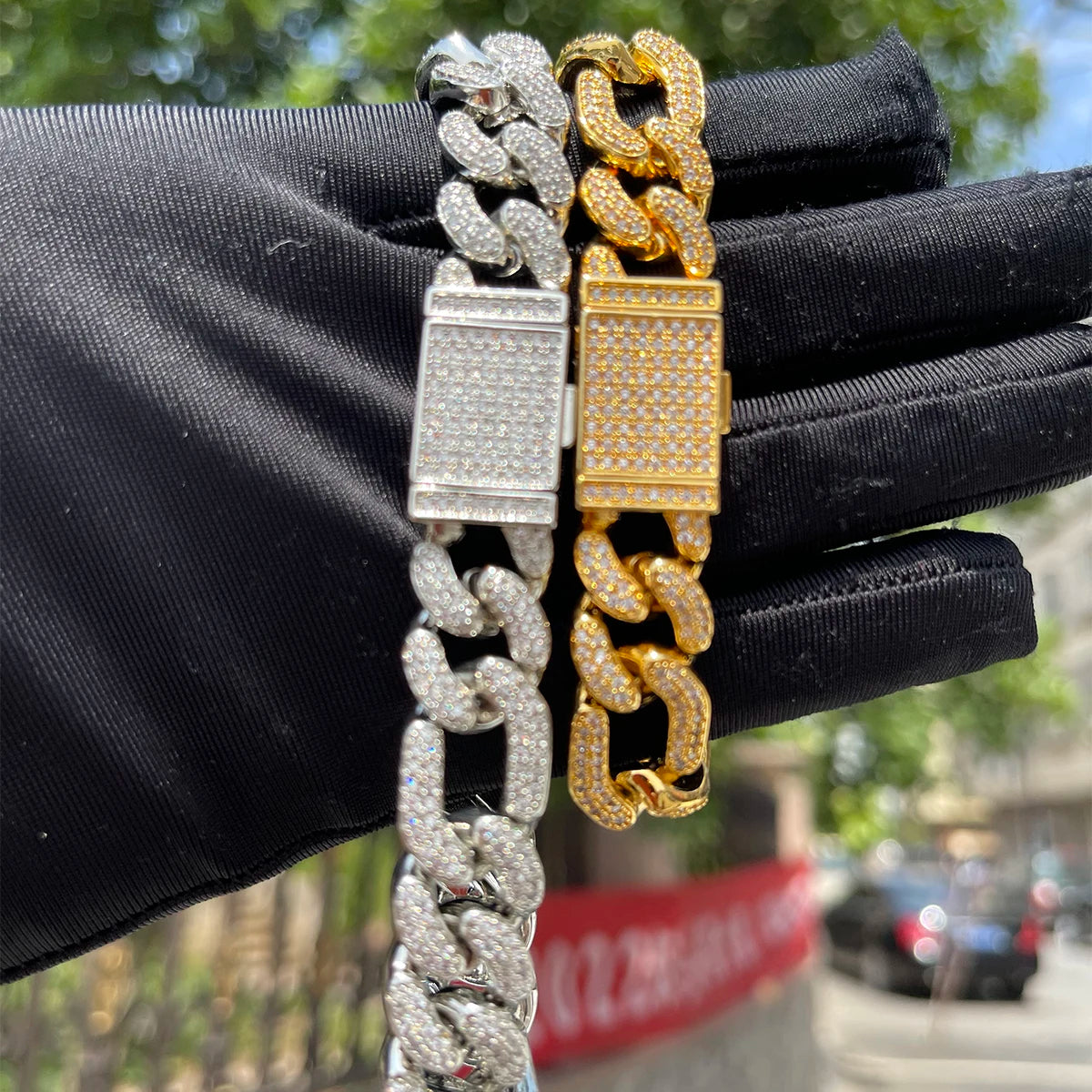 Bling "Figaro" Bracelet