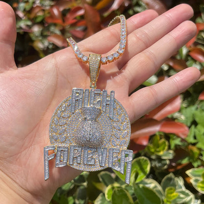 Bling "Rich Forever" Pendant