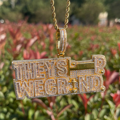 Bling "They Sleep We Grind" Pendant