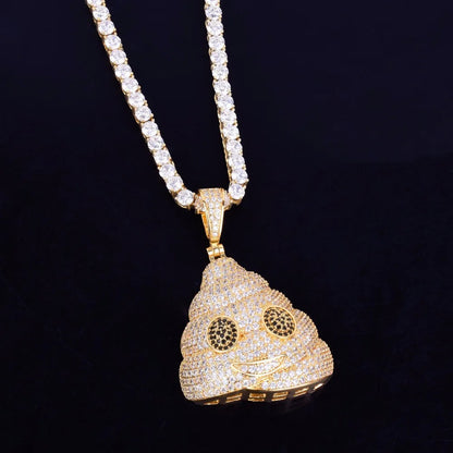Bling "Poo Emoji" Pendant