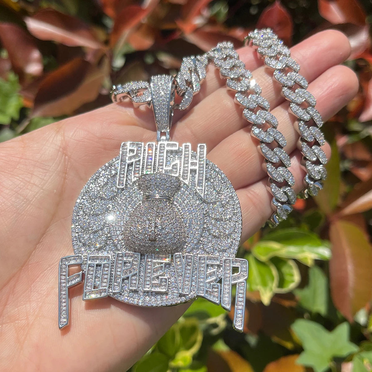 Bling "Rich Forever" Pendant