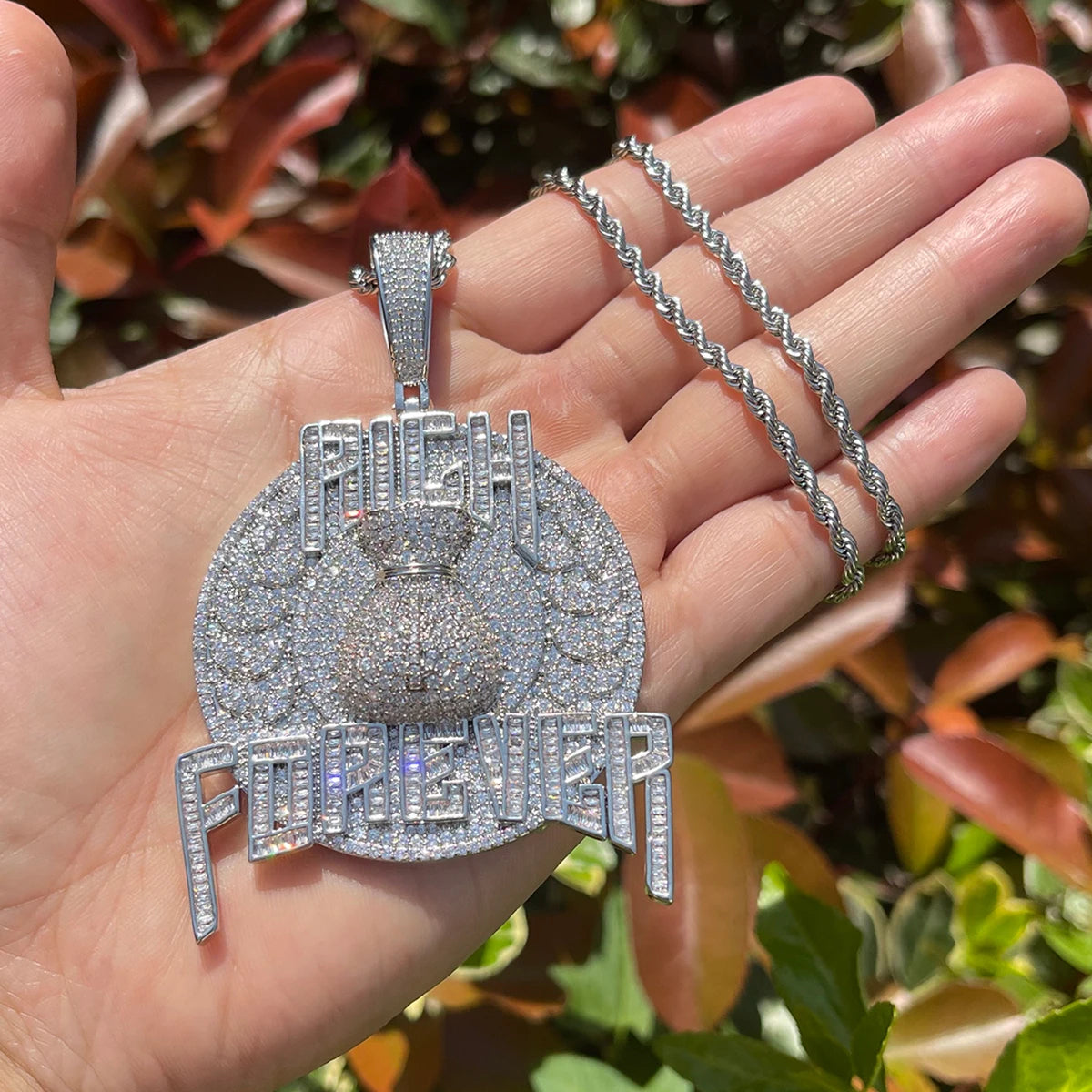 Bling "Rich Forever" Pendant