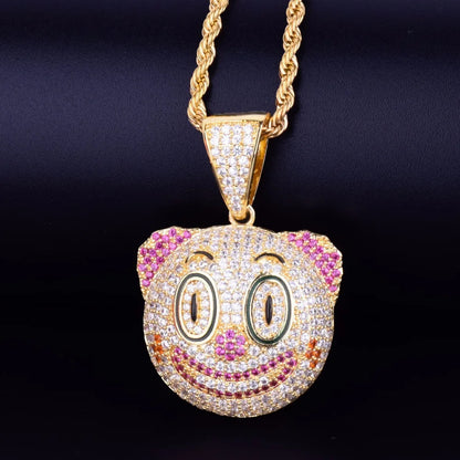 Bling "Clown Emoji" Pendant