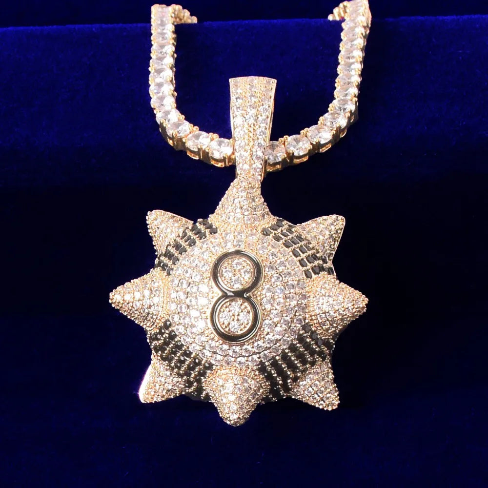 Bling "Spiked 8 Ball" Pendant