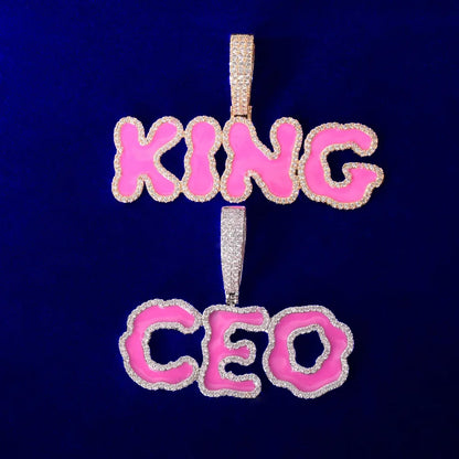 Bling "Pink Cloud" Custom Pendant