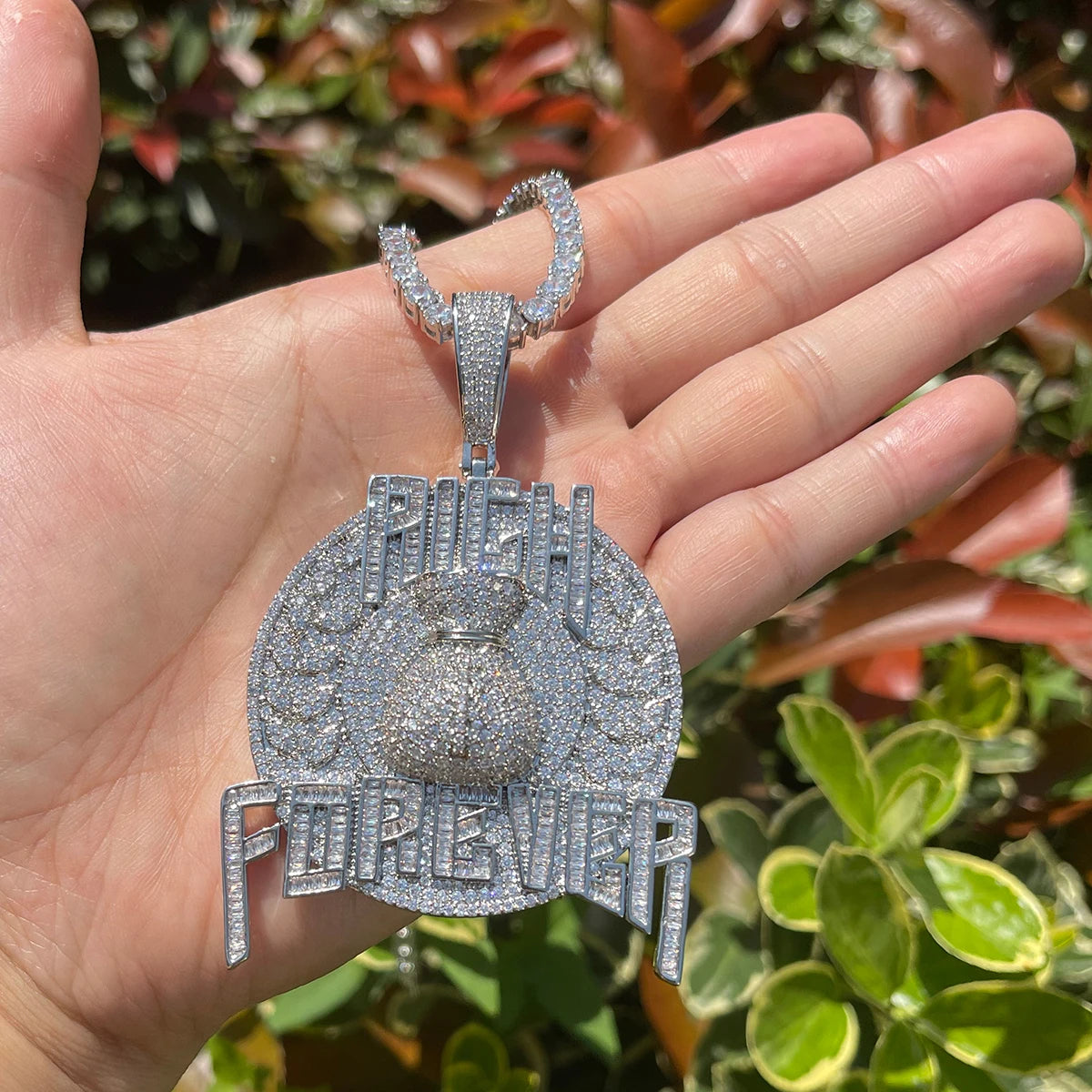Bling "Rich Forever" Pendant