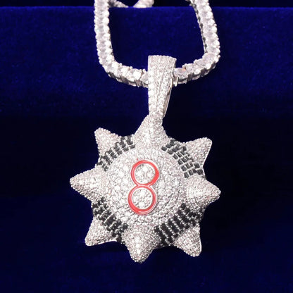 Bling "Spiked 8 Ball" Pendant