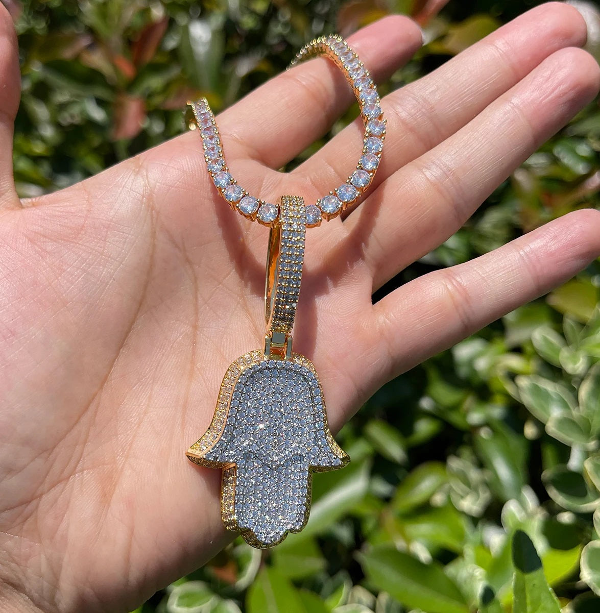 Bling "Hamsa Hand" Pendant II