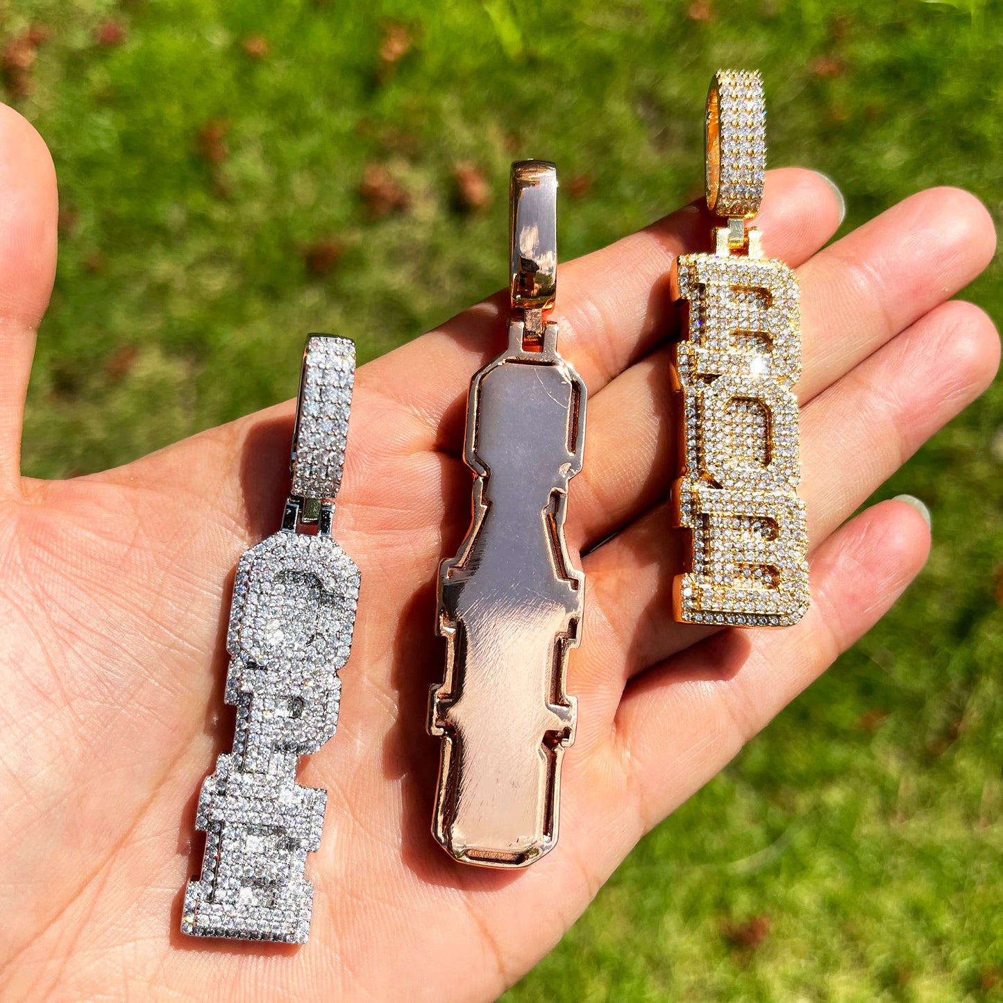 Bling "Totem Poles" Custom Pendant
