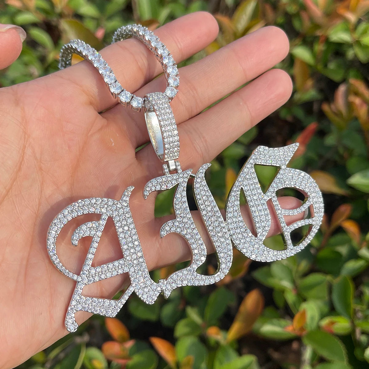 Bling "Old English" Custom Pendant