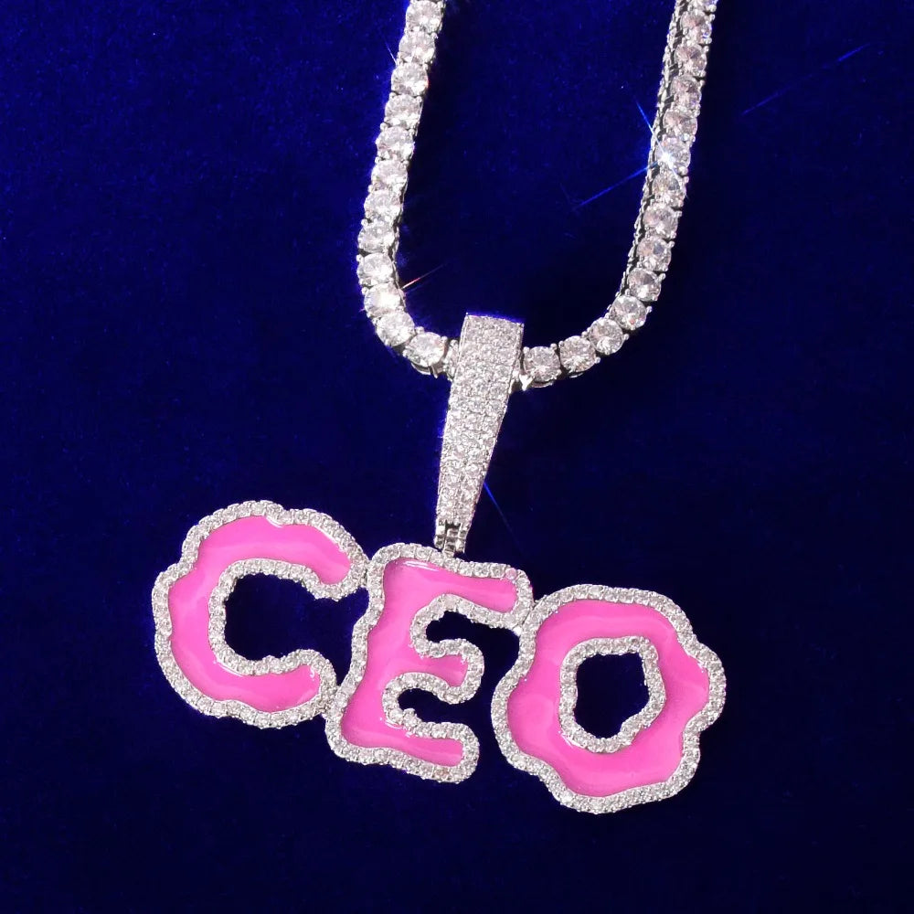 Bling "Pink Cloud" Custom Pendant