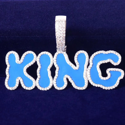 Bling "Blue Cloud" Custom Pendant