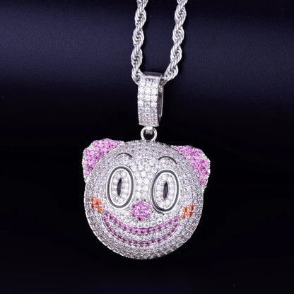 Bling "Clown Emoji" Pendant