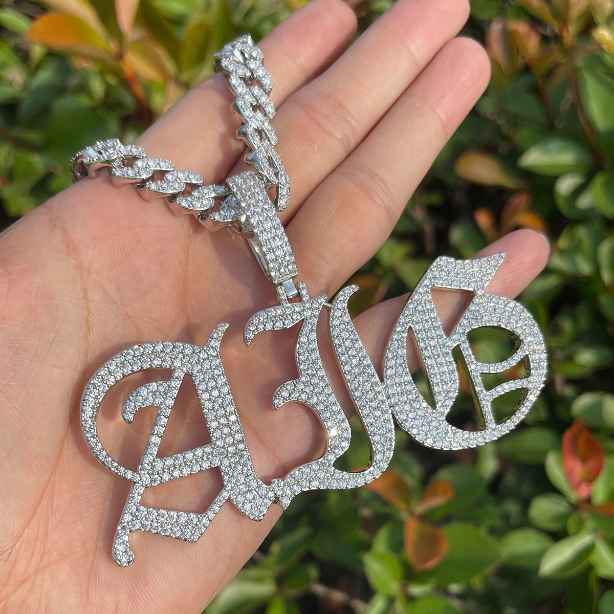 Bling "Old English" Custom Pendant