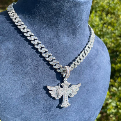 Bling "Winged Cross" Pendant