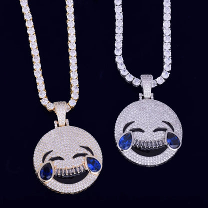 Bling "Laughing Emoji" Pendant II