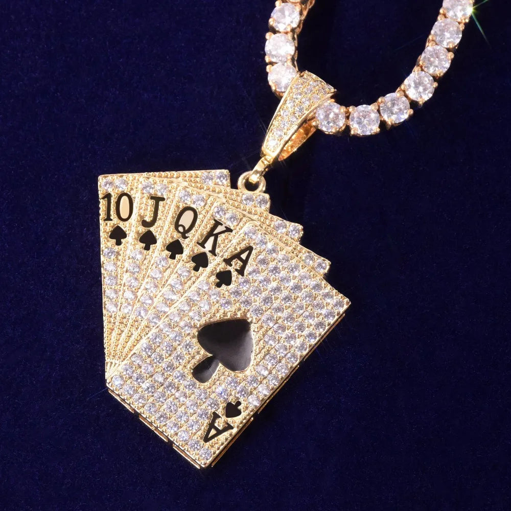 Bling "Royal Flush" Pendant