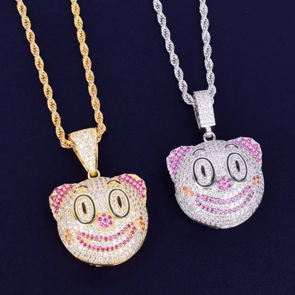 Bling "Clown Emoji" Pendant