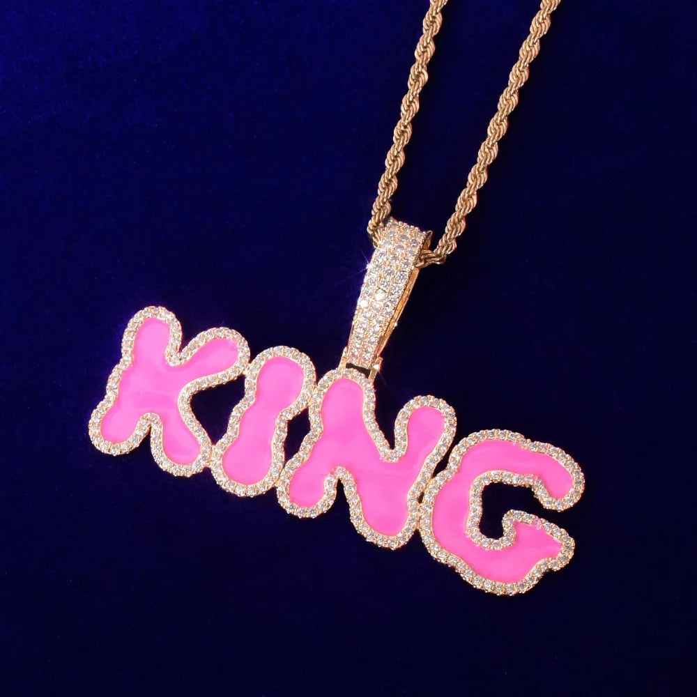 Bling "Pink Cloud" Custom Pendant
