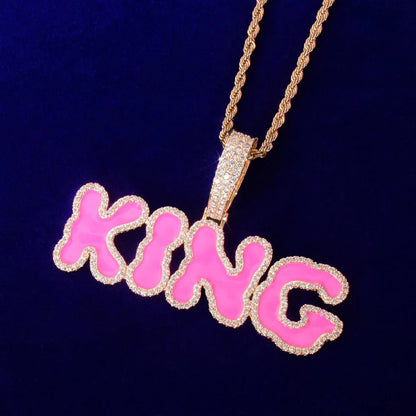 Bling "Pink Cloud" Custom Pendant