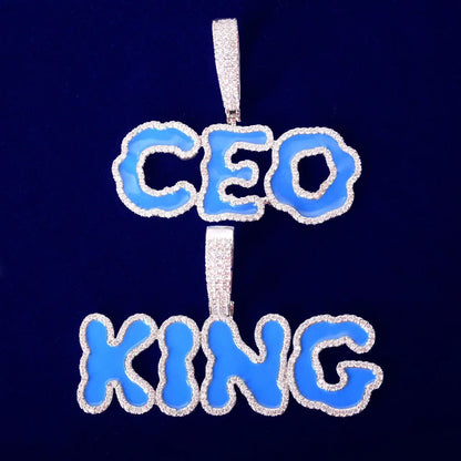 Bling "Blue Cloud" Custom Pendant