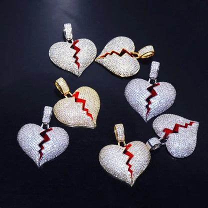 Bling "Broken Heart" Pendant II