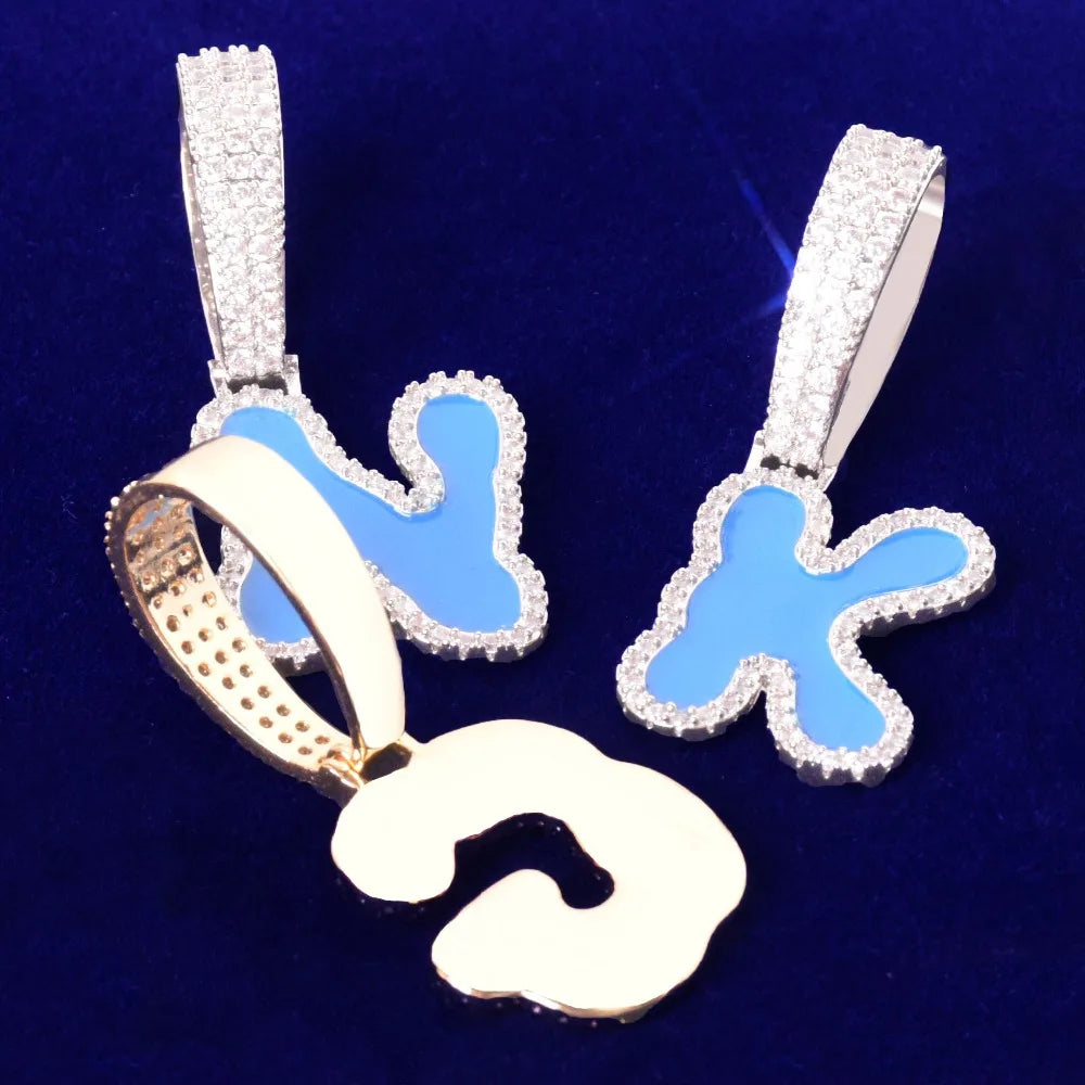 Bling "Blue Cloud" Custom Pendant