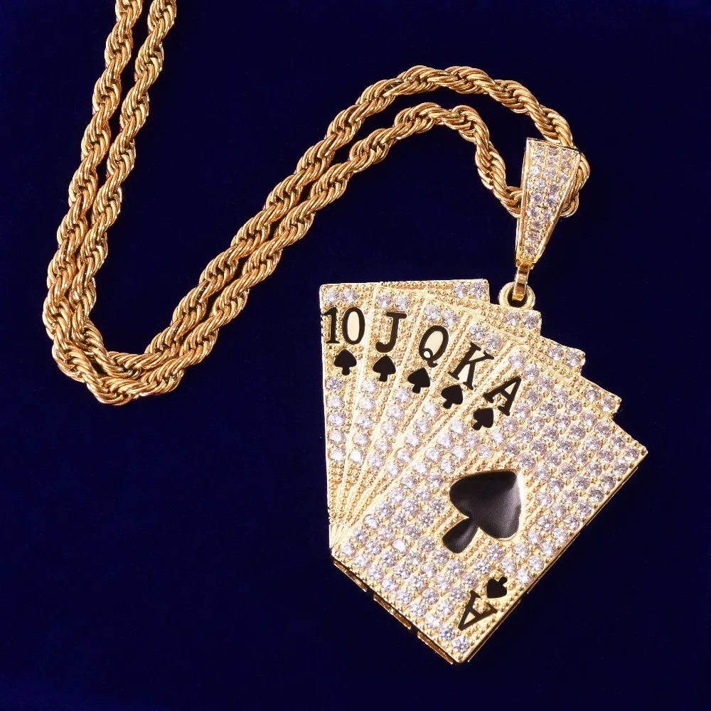 Bling "Royal Flush" Pendant